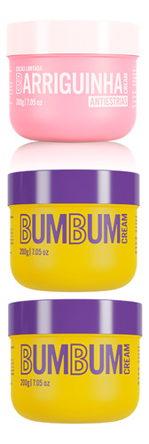  Kit 2 Bumbum Cream Creme Contra Celulites + 1 Barriguinha An