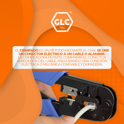 Crimpeadora Conectores Rj 9 11 15 Corta Pela Cables Glc