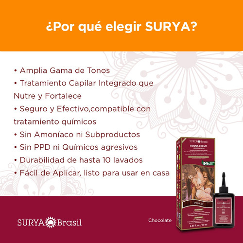 Henna Crema Surya Brasil Chocolate Chocolate