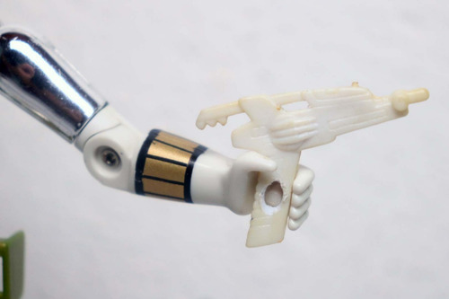 Boneco Power Rangers Branco Metálico Vira Cabeça Completo 2 (Usado)