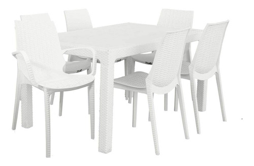 Juego Mesa + 4 Sillas Harmony + 2 Sillones Melody Quality Ct