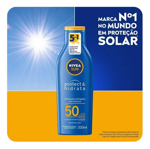 Kit 3 Protetores Solar Protect & Hidrata Fps50 200ml Nivea
