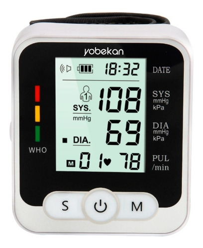 Baumanómetro De Muñeca Monitor De Presión Arterial Yobekan