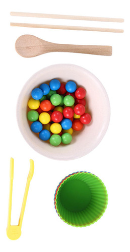 Bolas Montessori En Tazas, Juguete Para Colores, Clasificar