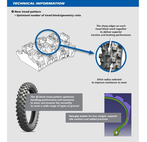 Par Pneu Michelin Tracker 80/100-21 + 120/90-18 Cross Enduro