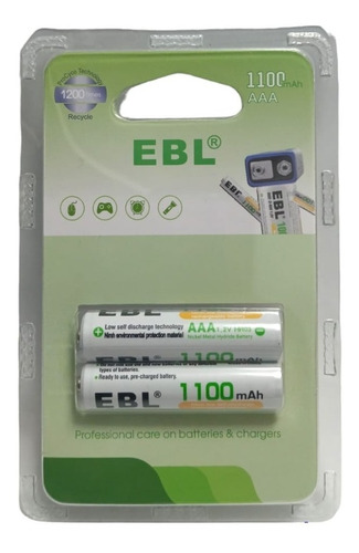 Pila Bateria Aaa Recargable 1100 Mah Ebl En Blister