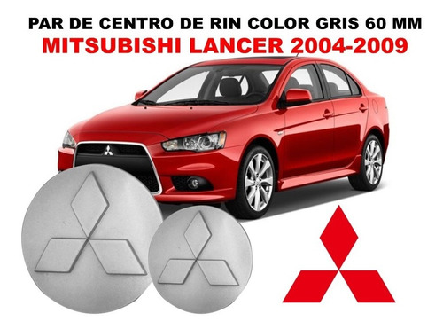 Par De Centros De Rin Mitsubishi Lancer 2004-2009 60 Mm