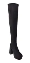 Comprar Bota Bucanera Elastizada Mujer Gamuza Plataforma Taco 12 Cm 