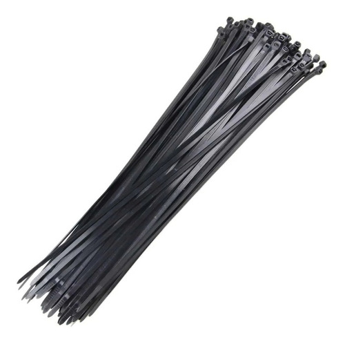 100 pinzas de nailon de 100 x 2,5 mm, color negro, Hellermann (i), color negro