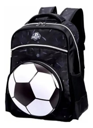 Mochila Escolar Nene Grande Relieve Pelota Futbol Niños Cole