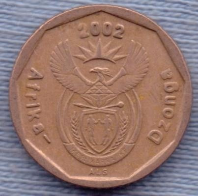 Imagen 1 de 2 de Sudafrica 10 Cent 2002 * Planta De Lirio * Escudo Nuevo *