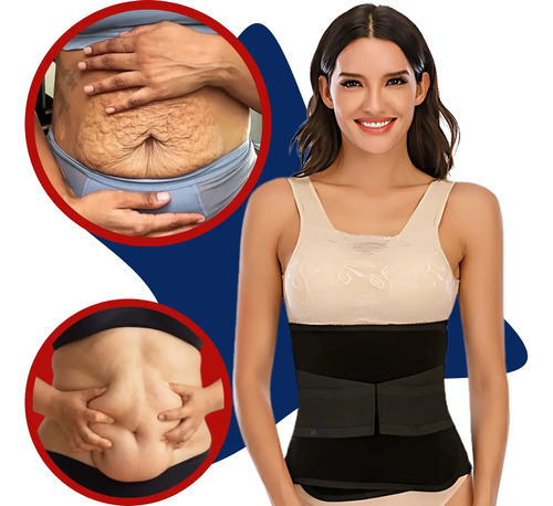 Cinta Pós Parto Cesariana Diastase Flacidez Ergopremium 2.0 Cor Preto Tamanho Xxg