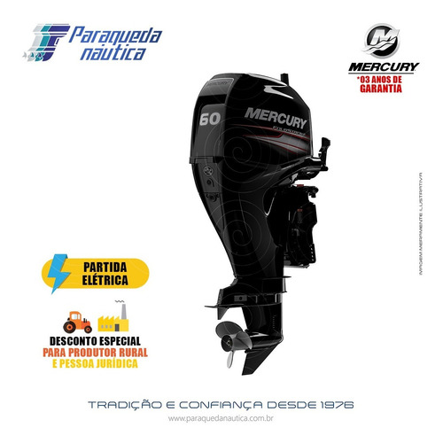 Motor De Popa Mercury 4 Tempos 60hp Elpt Efi