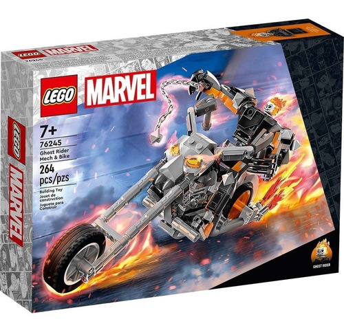 Lego Set De Construccion Super Heroes Meca Y Moto Del Vengador Fantasma 76245 264 Piezas En Caja