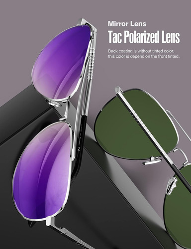 Luenx Mujeres Hombres Gafas De Sol De Aviador Polarizadas To