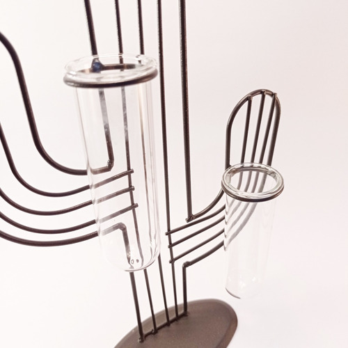 Enfeite Decorativo Cacto Porta Planta Em Metal
