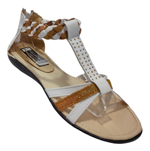 Imagen 3 de 7 de Huarache Trenza Con Talon Combinable Suave Comodo Urbano