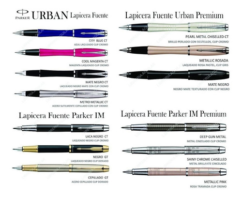 Parker Vector Lapicera Pluma Fuente Escolar Apto Grabado