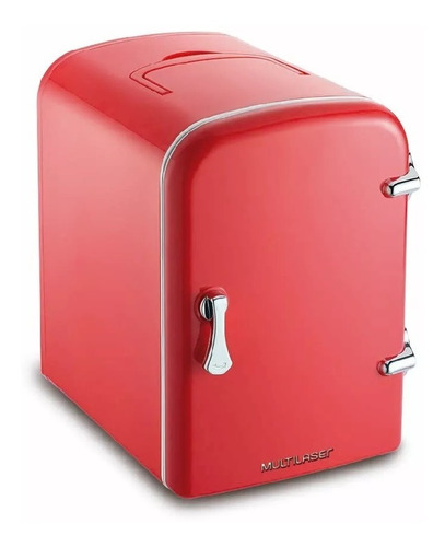 Geladeira Portátil Cooler Térmico Retro Vermelha 4l 12v 110v