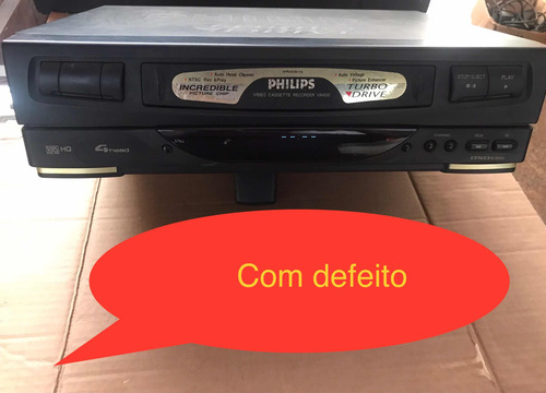 Video Cassete Philips Vr456 Com Defeito (Usado)