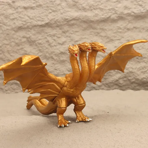 Figura De Dinosaurio Ghidorah, Dragón De Tres Cabezas,