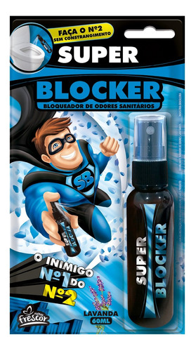 Bloqueador De Odores Sanitários Super Blocker 60ml Spray
