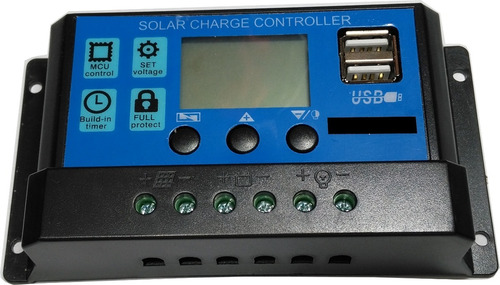Imagen 1 de 4 de Regulador Para Panel Solar 12v 24v 20a - Electroimpulso