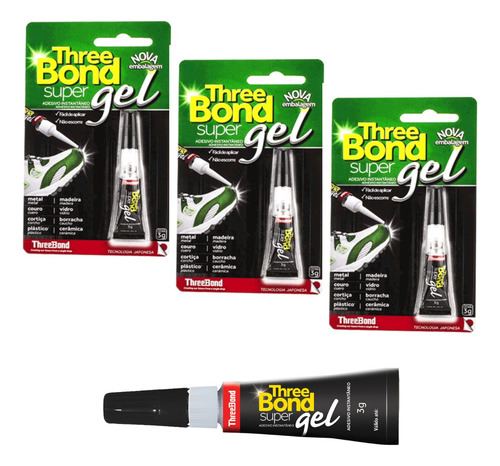 3 Cola Bonder Power Flex Gel 3g Three Bond Extra Forte