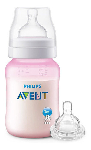 Pack Avent Tetina Anti-cólicos 3m + Tetero Classic Plus 9 Oz