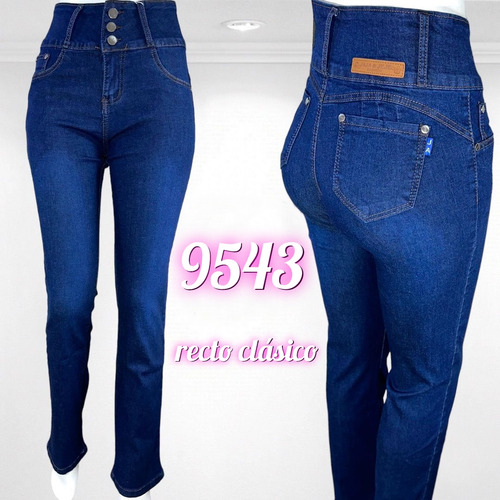 Jeans Mujer Bota Recta ,  Corte Colombiano  (j9543)