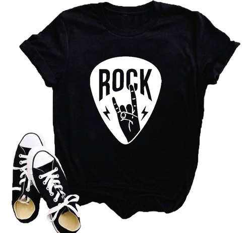 Remera Rockera 100% Algodón Rock And Roll Guitarra Musica 43