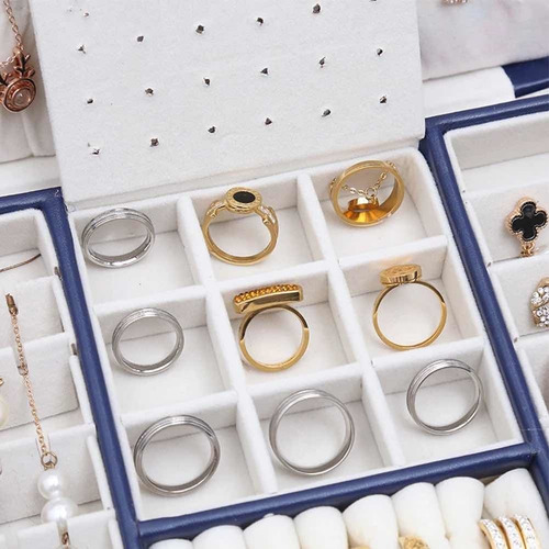 Imagen 8 de 10 de Alhajero Caja Organizadora Para Joyas Aros Anillos Accesorio