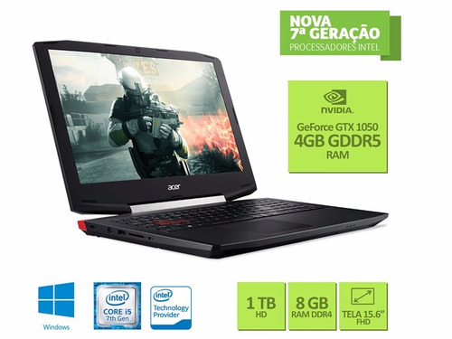 Acer Nxgn5al002 Vx5-591g-54pg Core I5 7300 8gb 1tb Gtx 1050