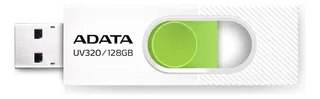 Memoria USB Adata UV320 AUV320-128G-RBKBL 128GB 3.2 Gen 1 blanco y verde