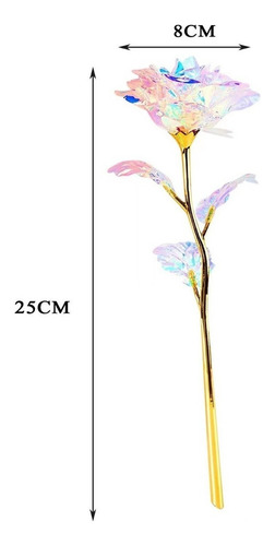 Regalo De San Valentín Hoja De Oro Rosa Flor 24k Diez Pack