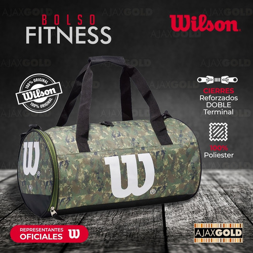 Imagen 2 de 8 de Bolso Wilson Deportivo Viaje Urbano Gym Bolsillo Reforzados