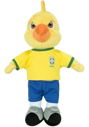 Mascote Brasil Canarinho De Pelúcia Oficial M&l Sport - 35cm