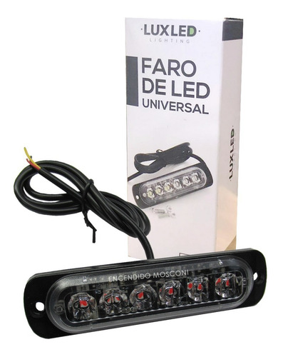 Imagen 4 de 7 de Mini Faro Destellante 6 Leds Rojo