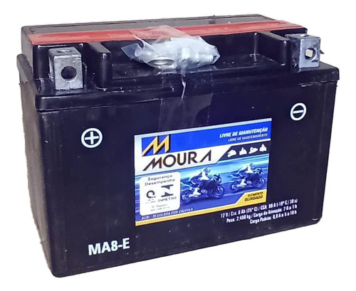 Bateria Moura Moto - Ma8-e - 8 Ah