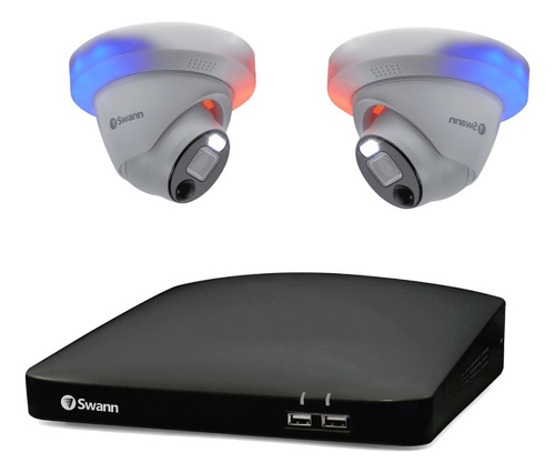 Swann 2 Camaras 4 Canales 1080p Hd Dvr 1tb Security System