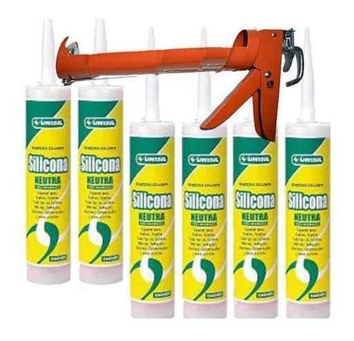 Imagen 1 de 4 de Silicona Neutra 285ml Transparen. Blanco O Negro Unisil G P