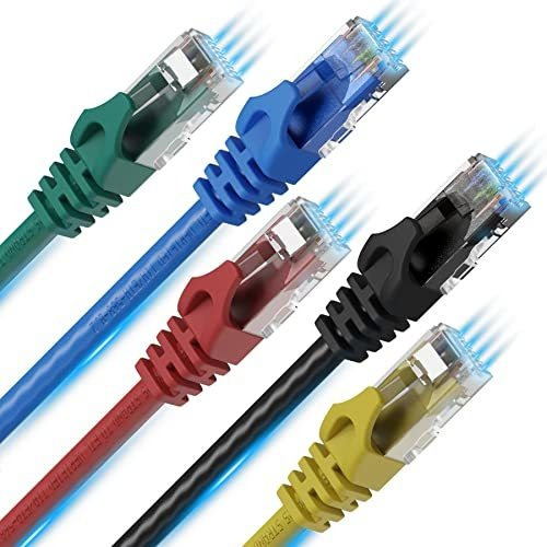 Cable Ethernet Cat6 (3 Pies) Lan, Utp Cat 6 Rj45, Red, Parch