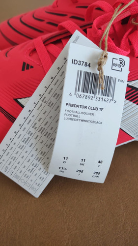 Adidas Predator Club Tf Fútbol 5 Césped Sintético T44 11 1/2 (Usado)