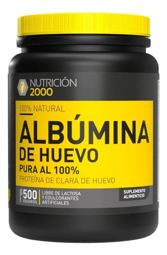 Albumina De Huevo En Polvo 500grs Nutricion 2000 Sabor Natural