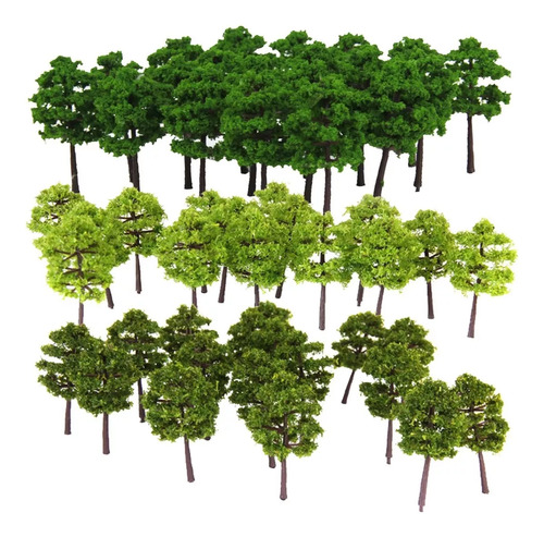 120 Piezas De Maquetas De Tren A Escala 1:250 Trees Green Tr