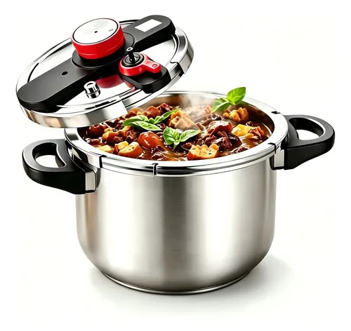 Panela  de Pressão Inox  8L para Fogão a Gás e Indução