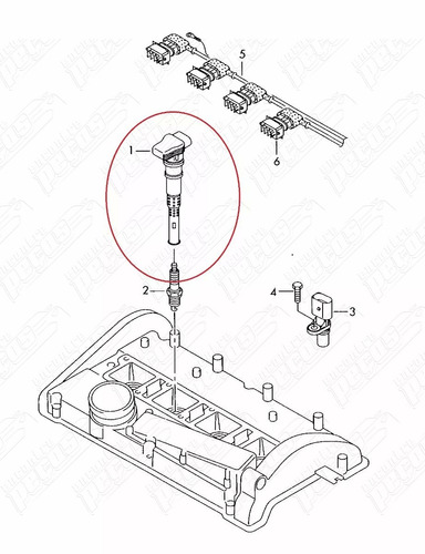 Bobina De Ignição Audi A4 2.0 Tfsi 2008 A 2011 Original