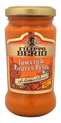 Filippo Berio, Salsa Pesto Tomate Y Ricotta, 190 Gramos