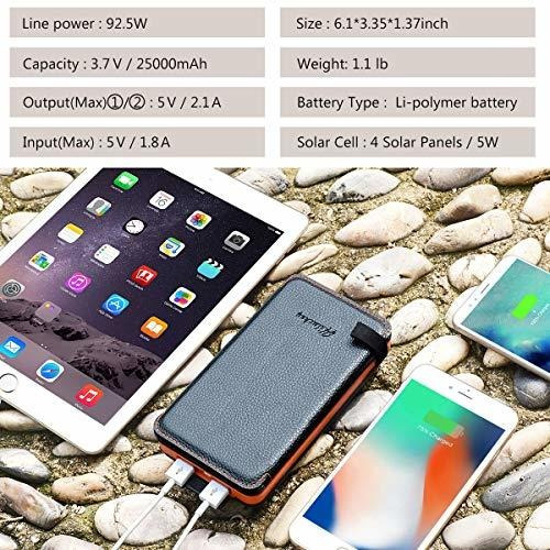 Solar 25000mah Hiluckey Energia Portatil Acampar 4 Panele