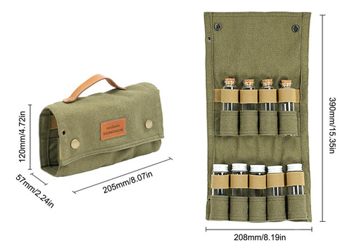Bolsa De Almacenamiento Con Juego De Tarros De Especias Bols